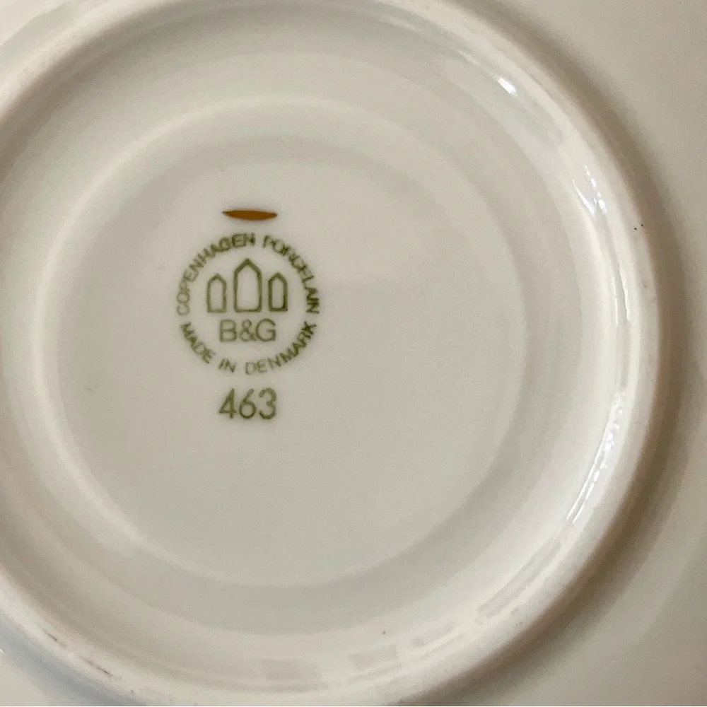 Vtg Bing and Grondahl B&G Denmark Seagull‎ 3 PCs Set, Tea Cup Saucer Cake Plate